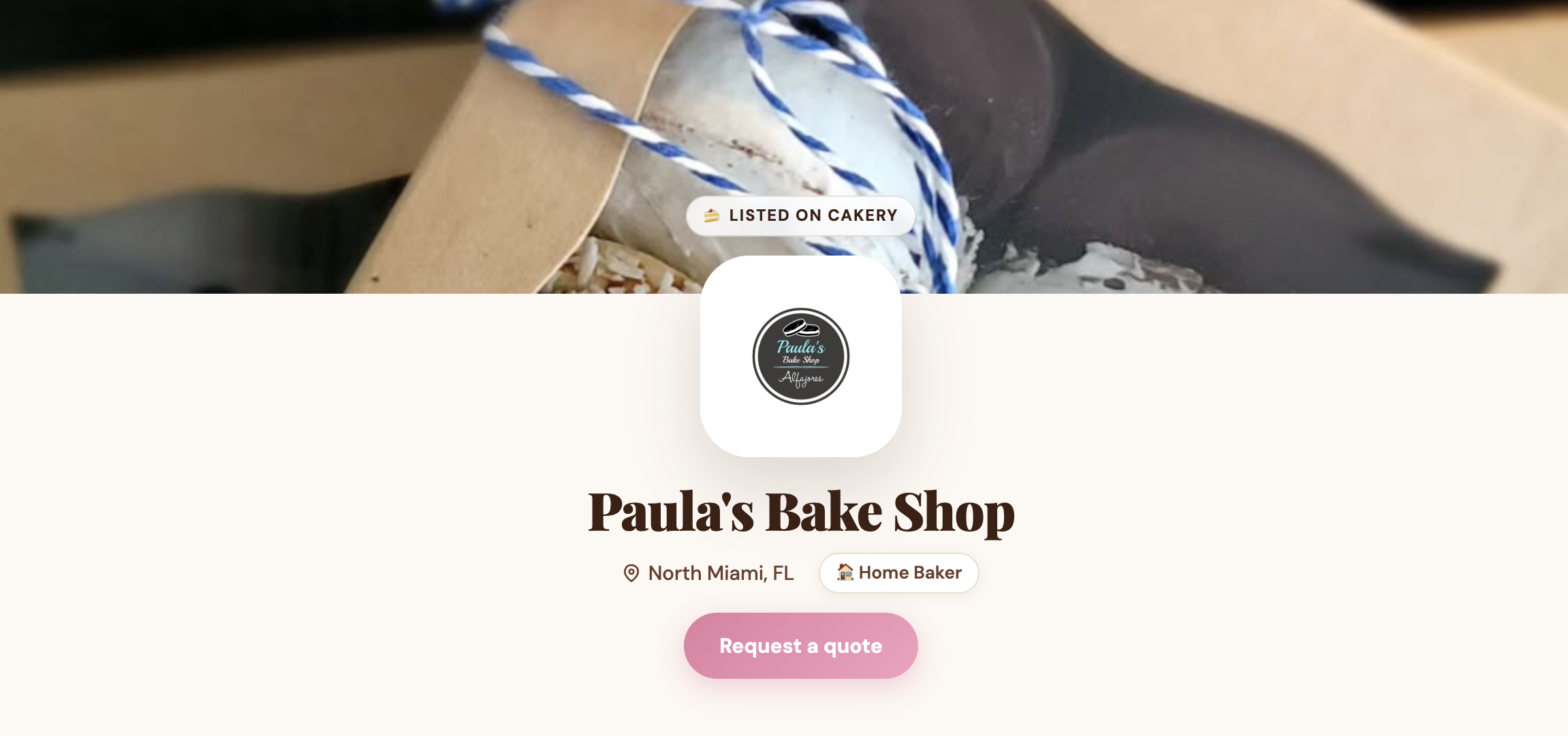 Cakery bakery profile