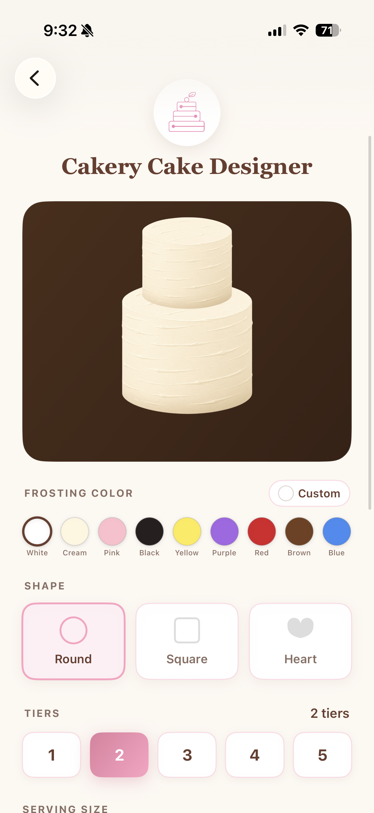 Cakery mobile preview